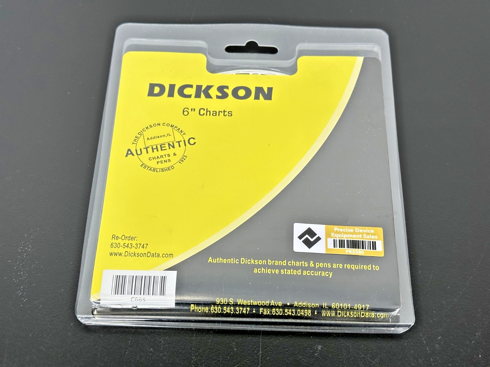 Dickson C665 6″ Circular Chart Paper Pack New Sealed