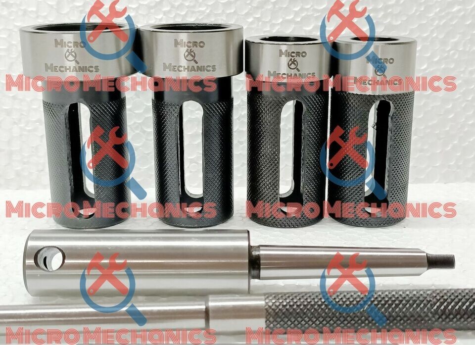 10x Die Holder Kit For Lathe Tailstock Morse Taper # 1 Sliding Action- Inch & MM