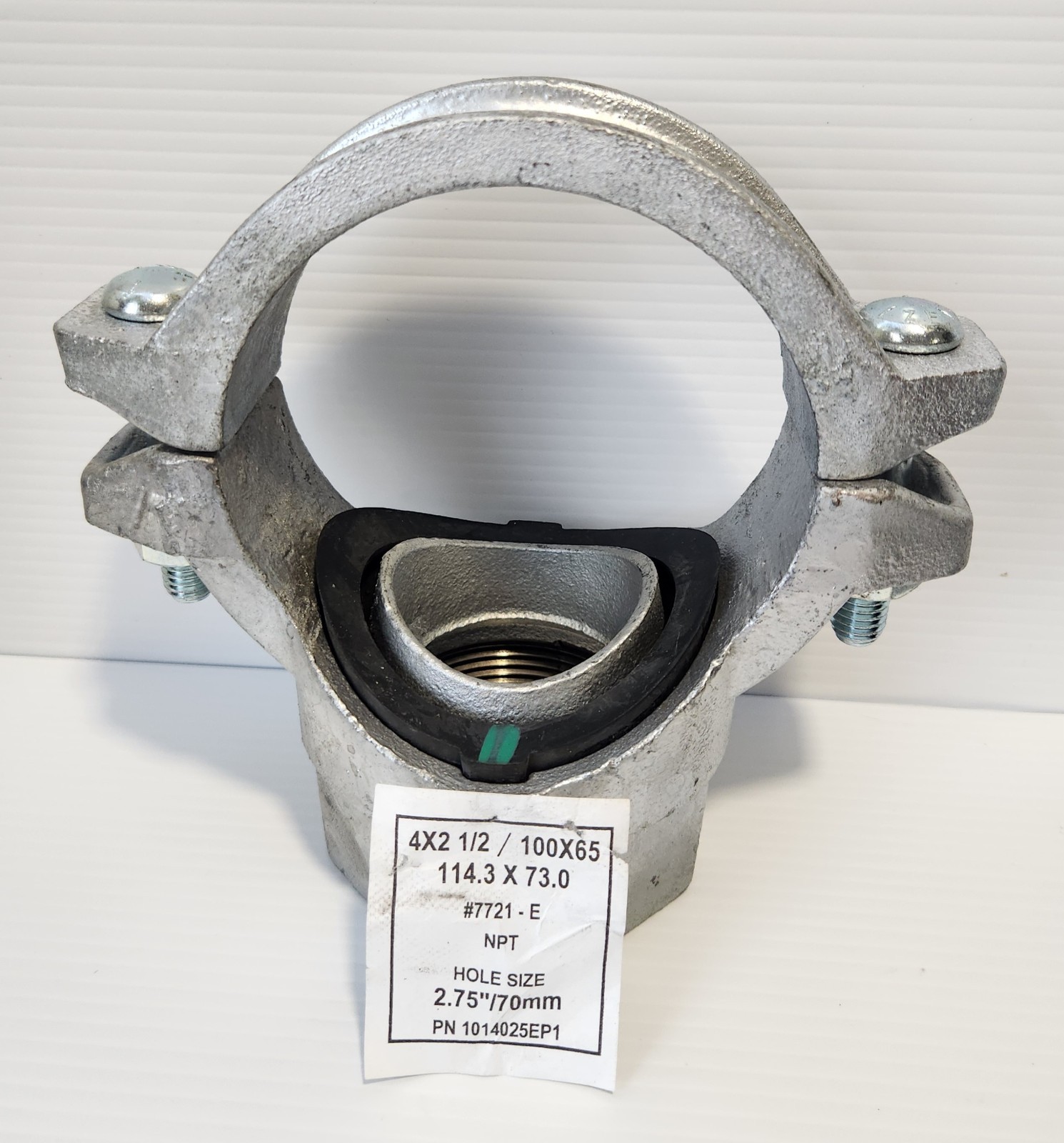 4″ X 2-1/2″ GALVANIZED MECHANICAL TEE MODEL: 7721 BRAND NEW ( ON SALE DAY)