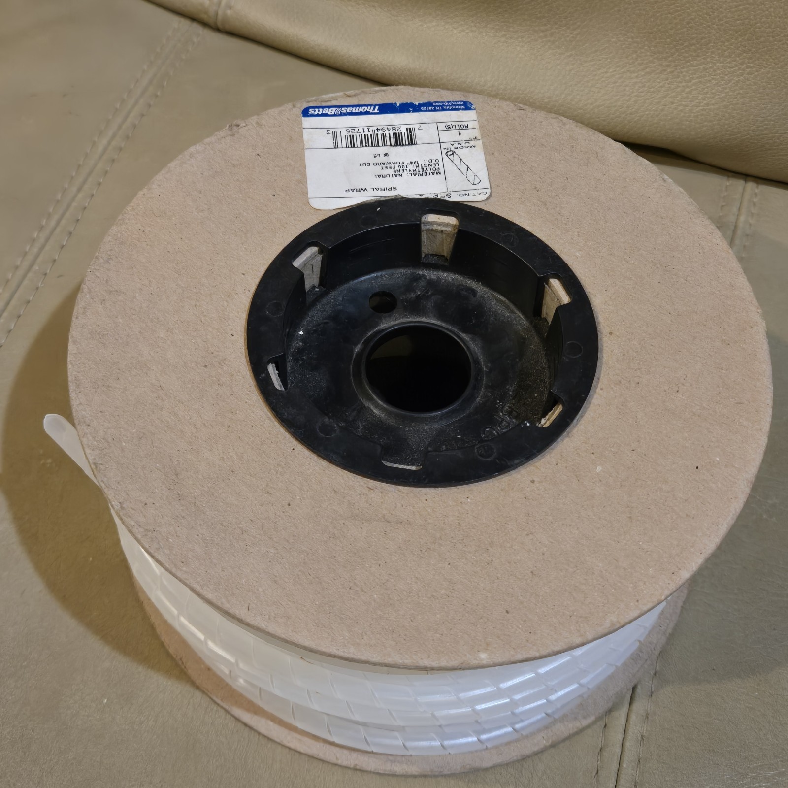 THOMAS & BETTS Clear Spiral Wrap SRPE-250F-9-C – 100 Ft Roll