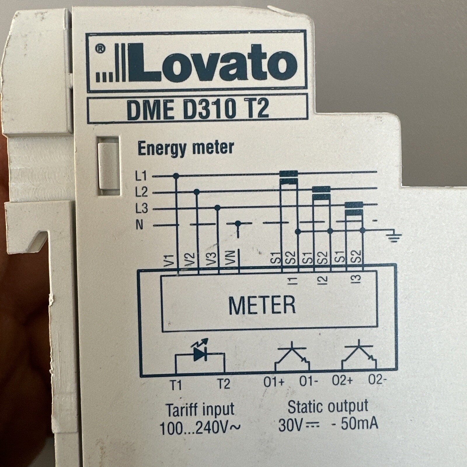 LOVATO DMED310T2 ENERGY METER, 3×220-240V 50/60Hz, 3×380-415V 50/60Hz