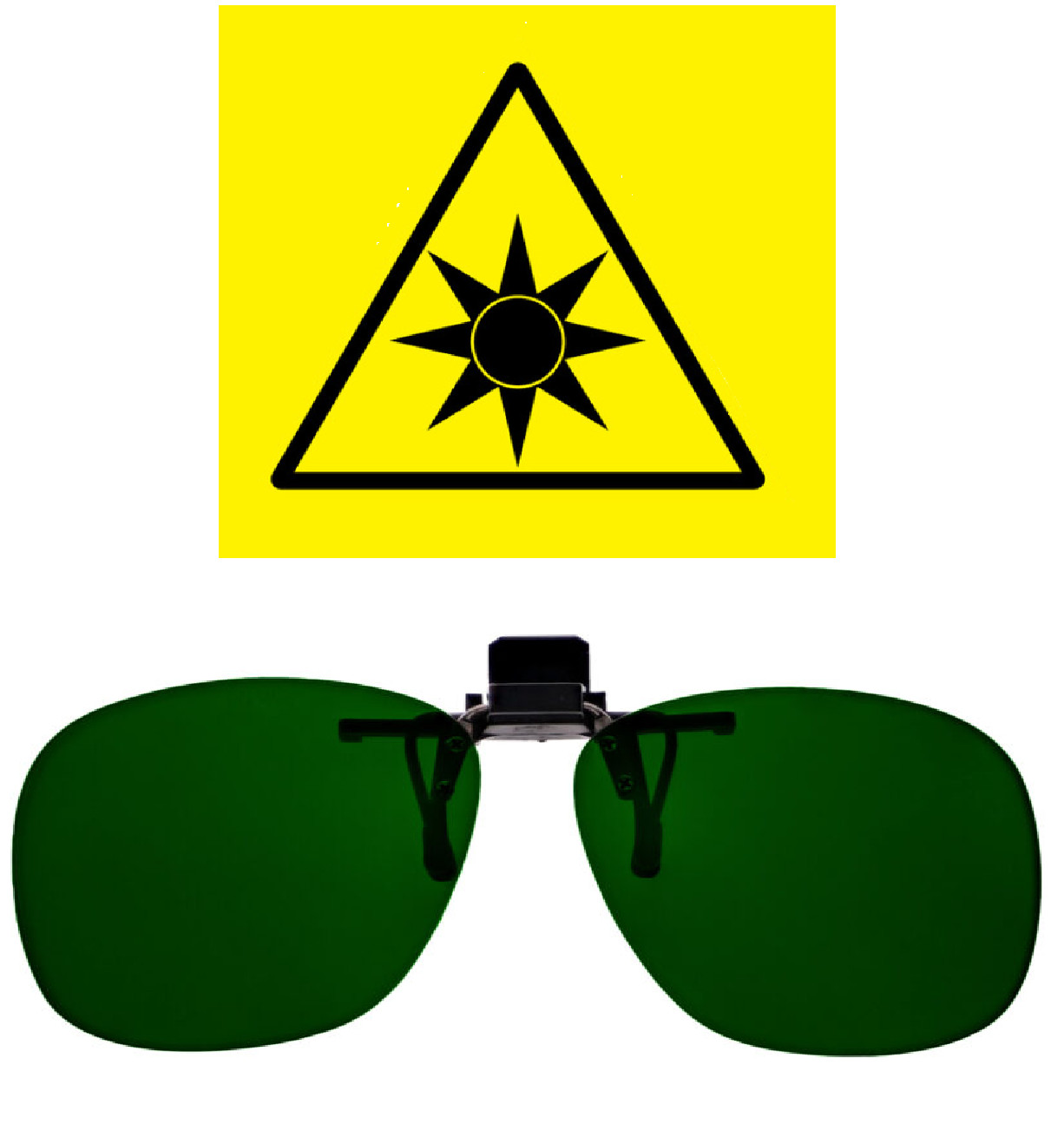 Phillips Safety Plastic Clip On Flip Up Torching Safety Glasses Green Shades