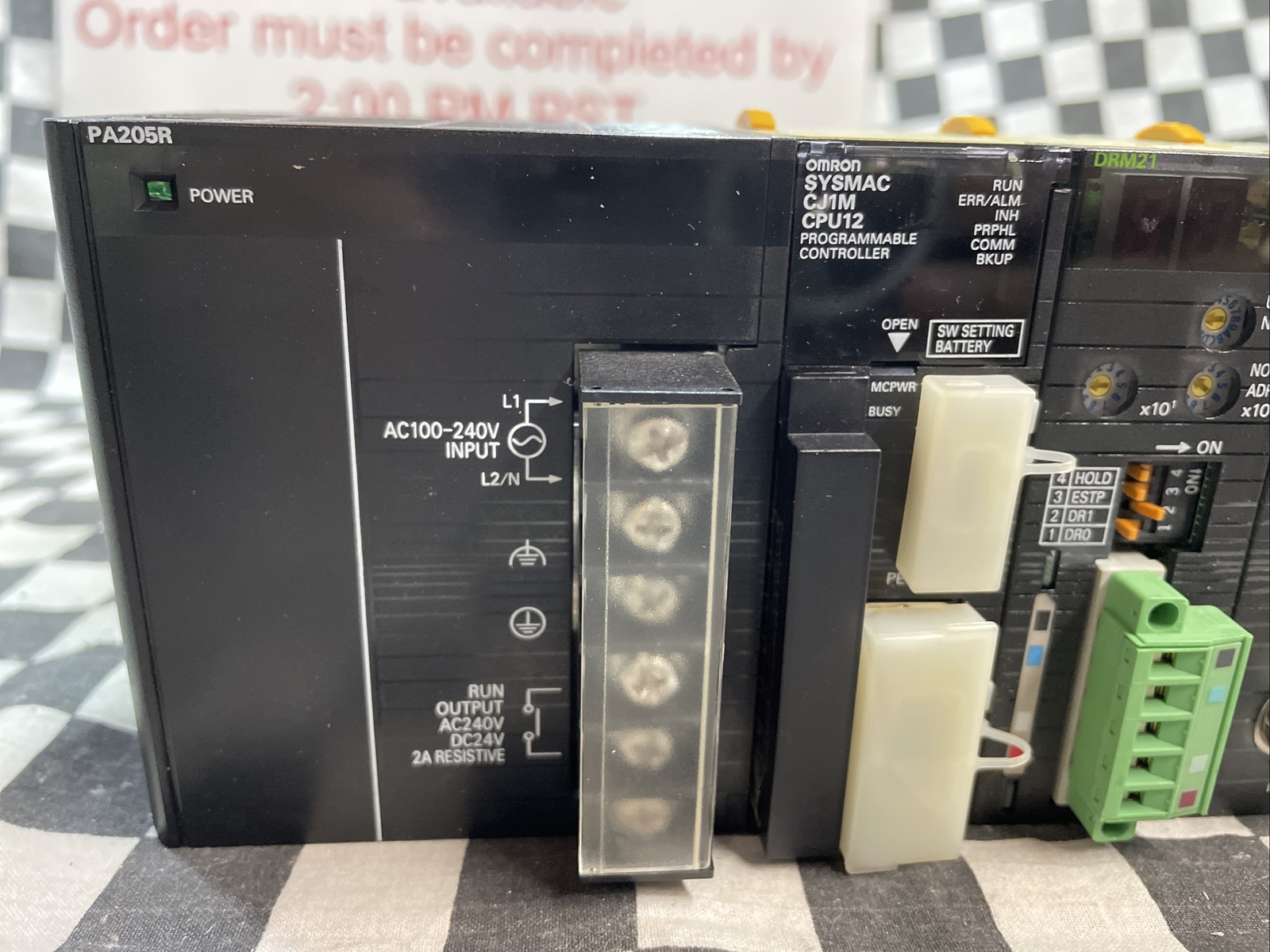 OMRON CJ1W-PA205R, CJ1M-CPU12, CJ1W-DRM21, CJ1W-V600C12, CJ1W-V600C11 CJ1W-TER01