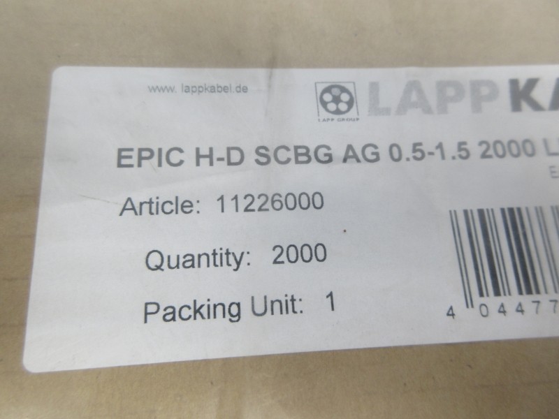 LAPP KABEL 11226000 (PKG OF 2000) NSMP