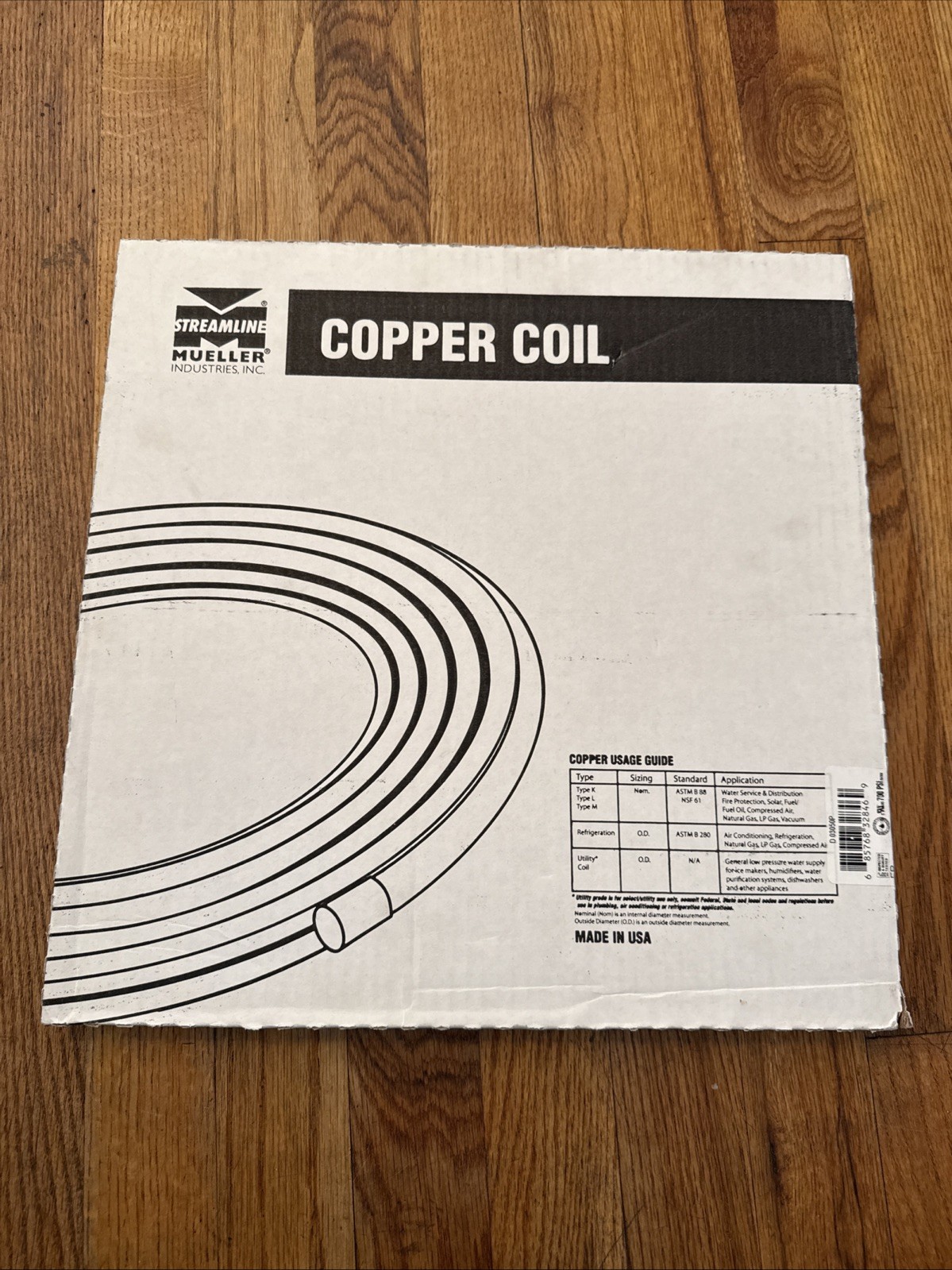 Mueller Industries Copper Refrigeration Tube 3/16″ x 0.030″ x 50′ D03050