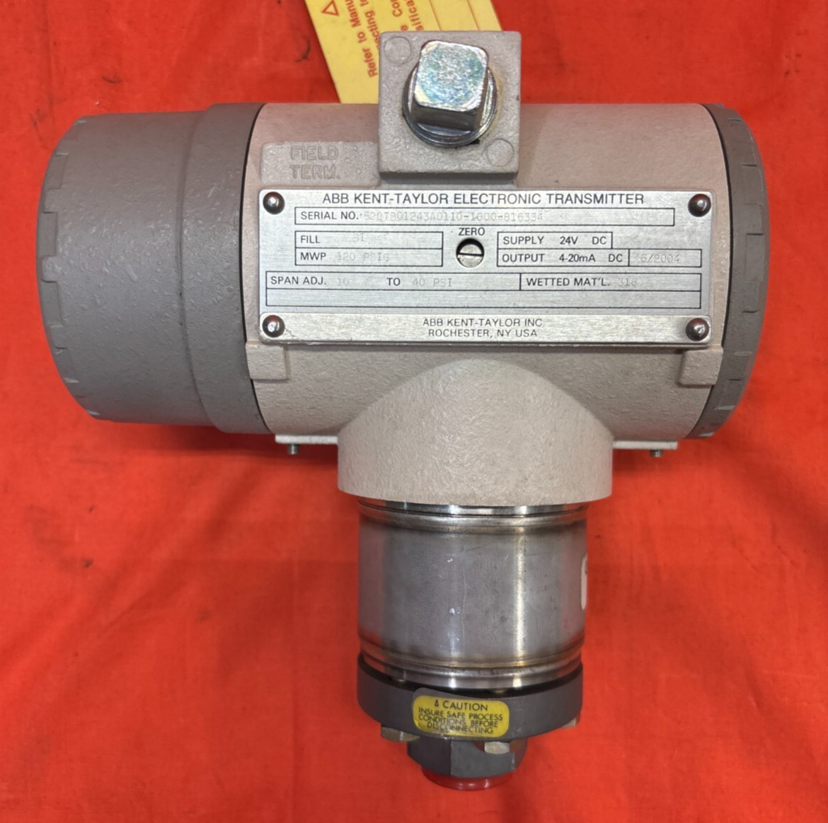 ABB KENT-TAYLOR ELECTRONIC PRESSURE TRANSMITTER, 522TB01243A00110-1000-804223