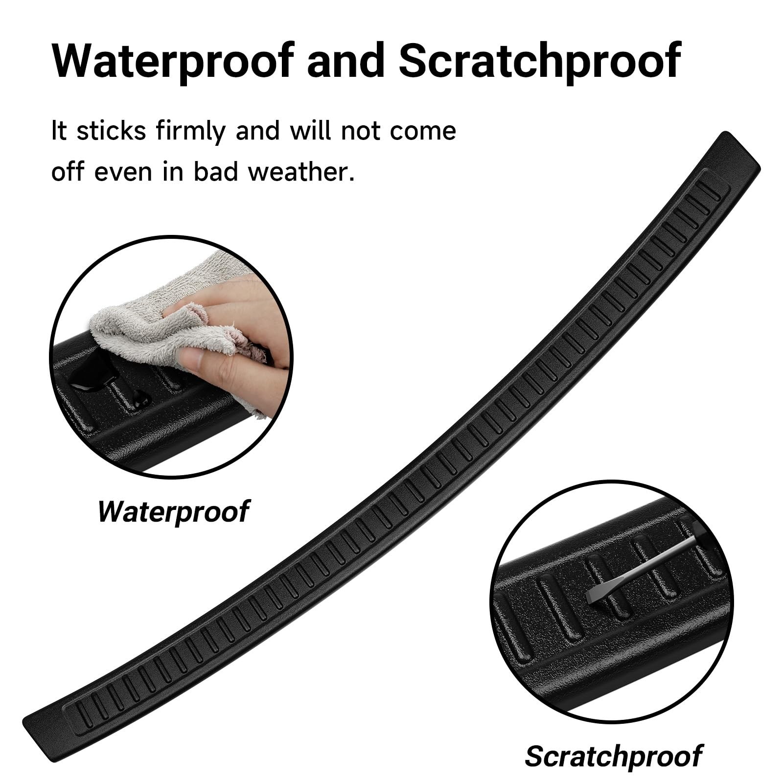 Rear Bumper Protector 2021-2025 Grand Cherokee L Matte Black Hugeek 2021-2024