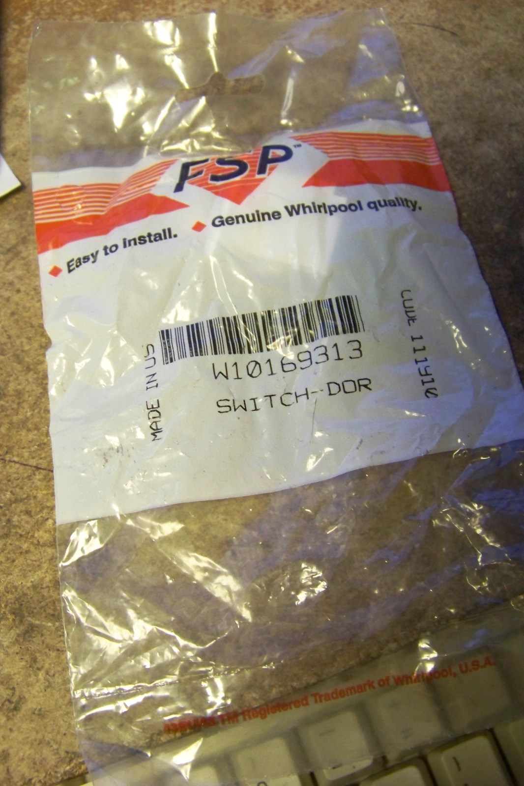 FSP Whirlpool W10169313 Dryer Door Switch