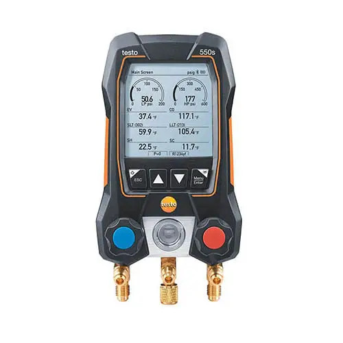Testo 550s-BASIC-KIT 2-Valve Digital Manifold/Wired Temperature Probe