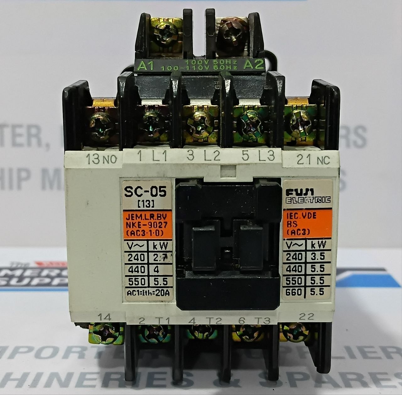 Fuji Electric SC-05 Contactor Coil Voltage 100V 50Hz 100-110V 60Hz