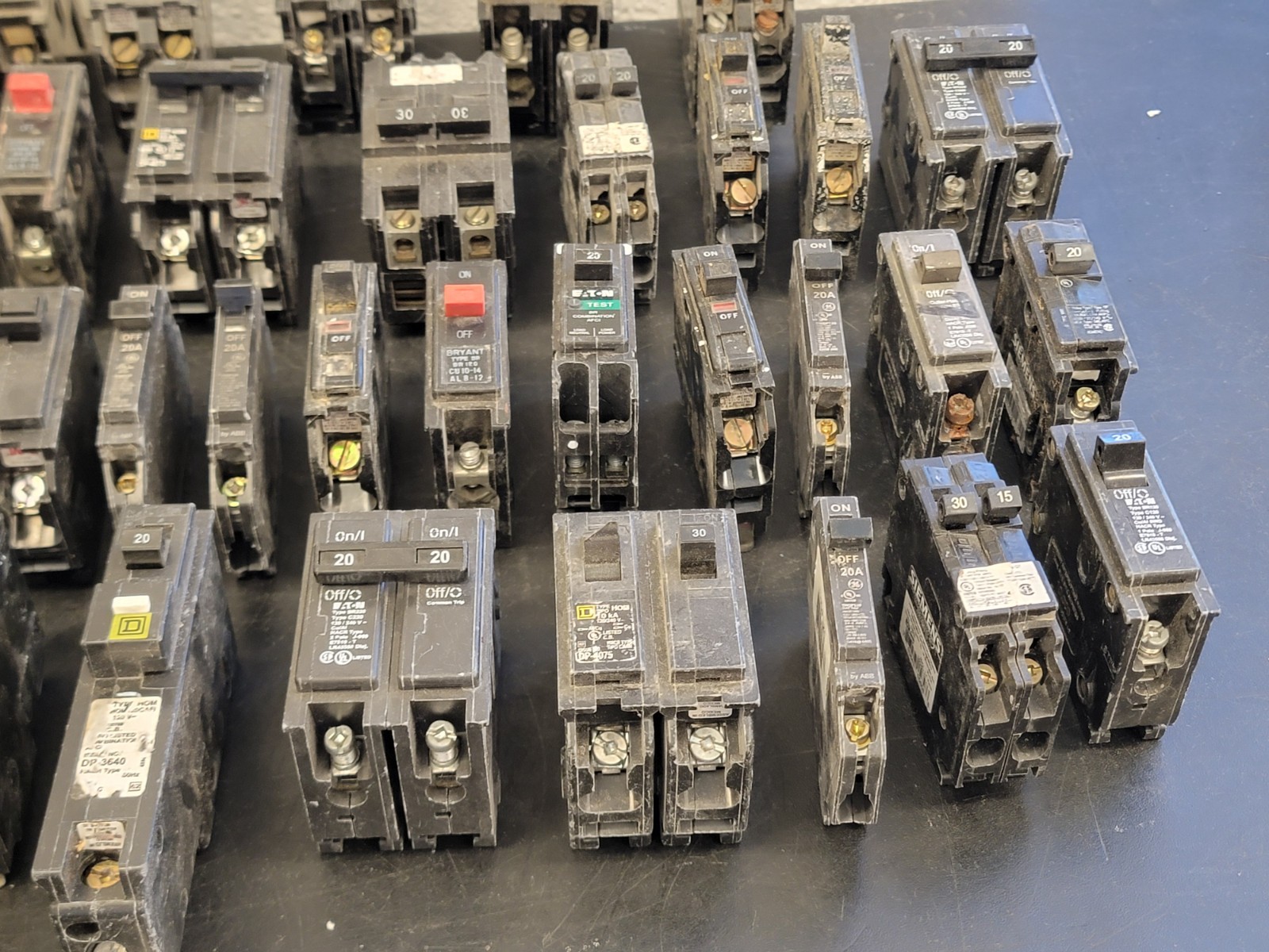 Lot of 55 Circuit Breakers Various Amps See Photos PRE-OWNED.