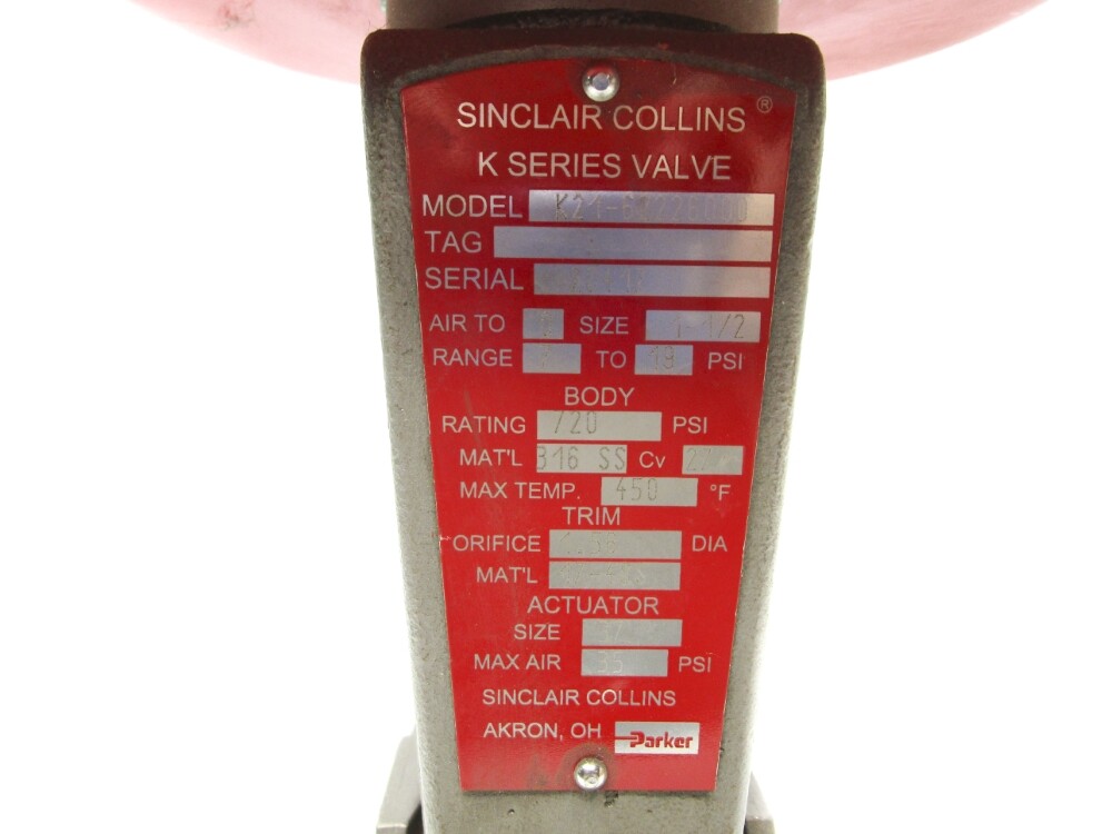 SINCLAIR COLLINS K21-62226000 720PSI NSNP