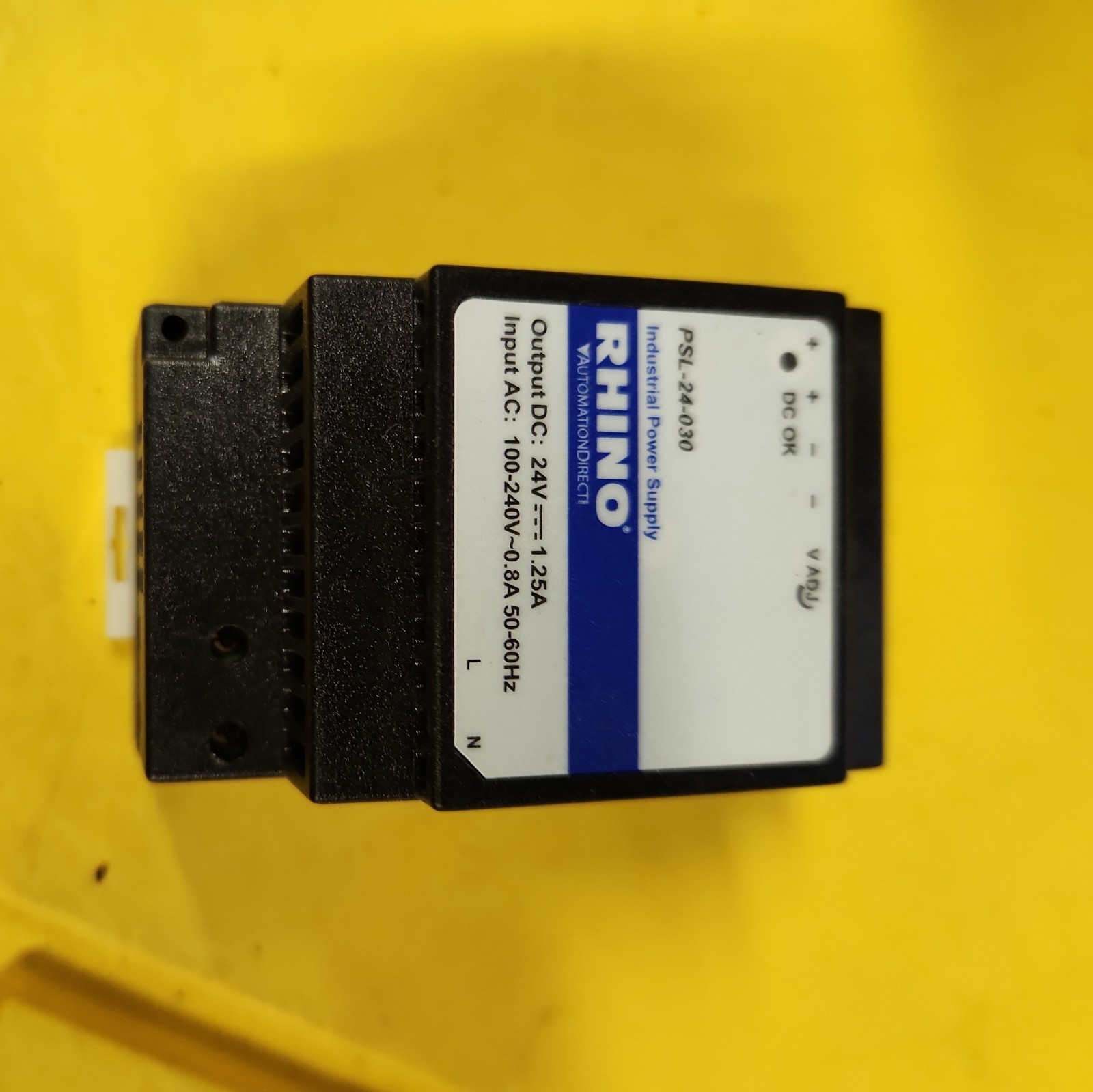RHINO PSL-24-030 Industrial Power Supply 24VDC 1.25A 30W AC100-240VAC *Tested*