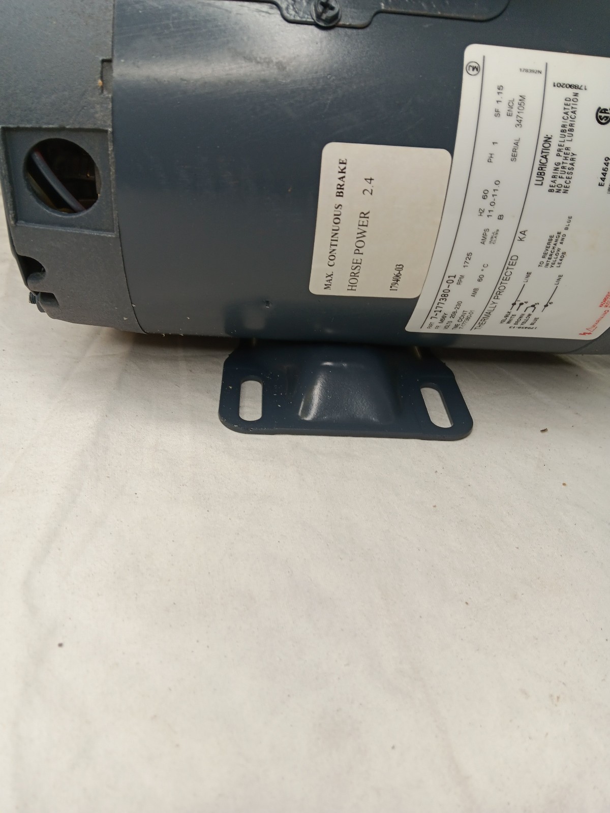 Carrier HC58FK231 2.4hp 208/230v1ph 1725rpm MTR 7-177380-01
