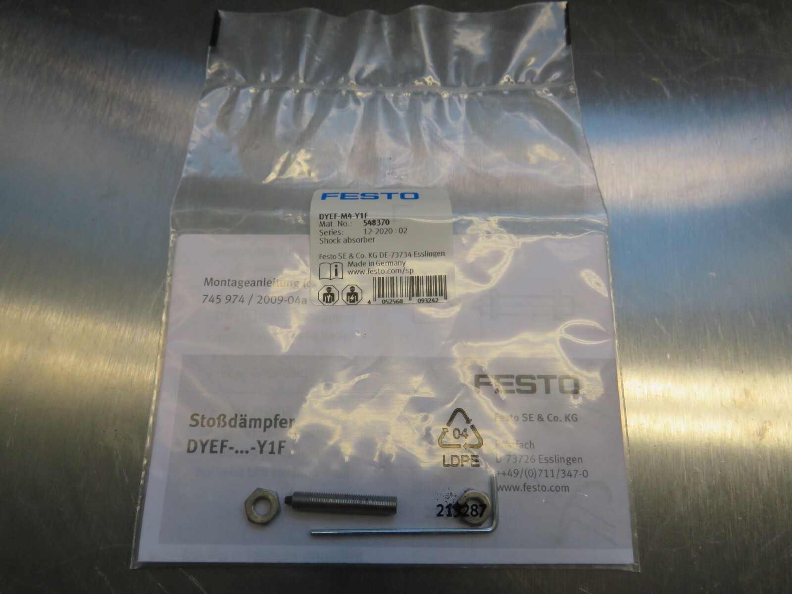 Festo DYEF-M4-Y1F Shock Absorber 548370 (USA SELLER)