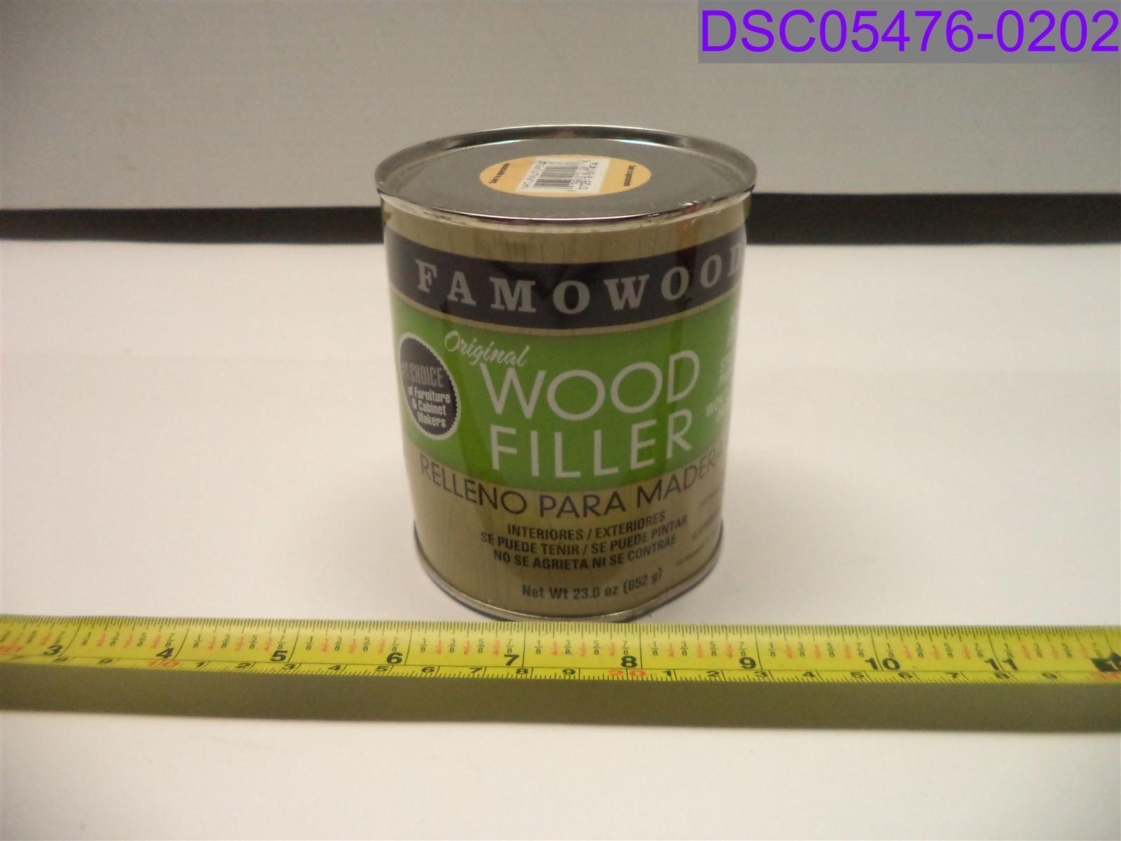 DENTED CAN 23oz Can Famowood Wood Filler Natural P/N 072519-597434