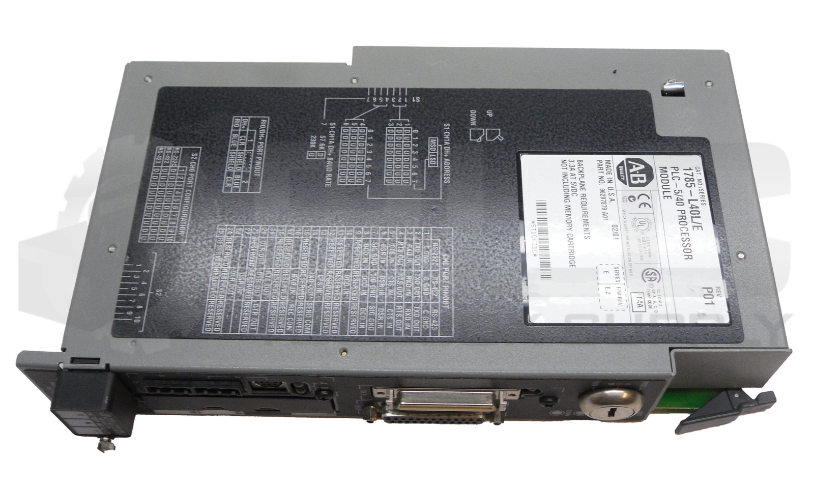 ALLEN BRADLEY 1785-L40L /E PLC-5/40 PROCESSOR MODULE 3.3A 5VDC *READ*