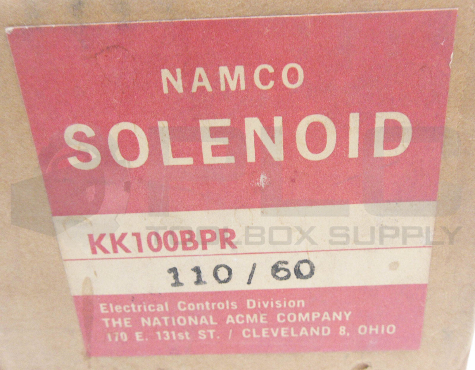 NEW NAMCO KK100BPR SOLENOID 110V 60HZ W/ KK-109B COIL
