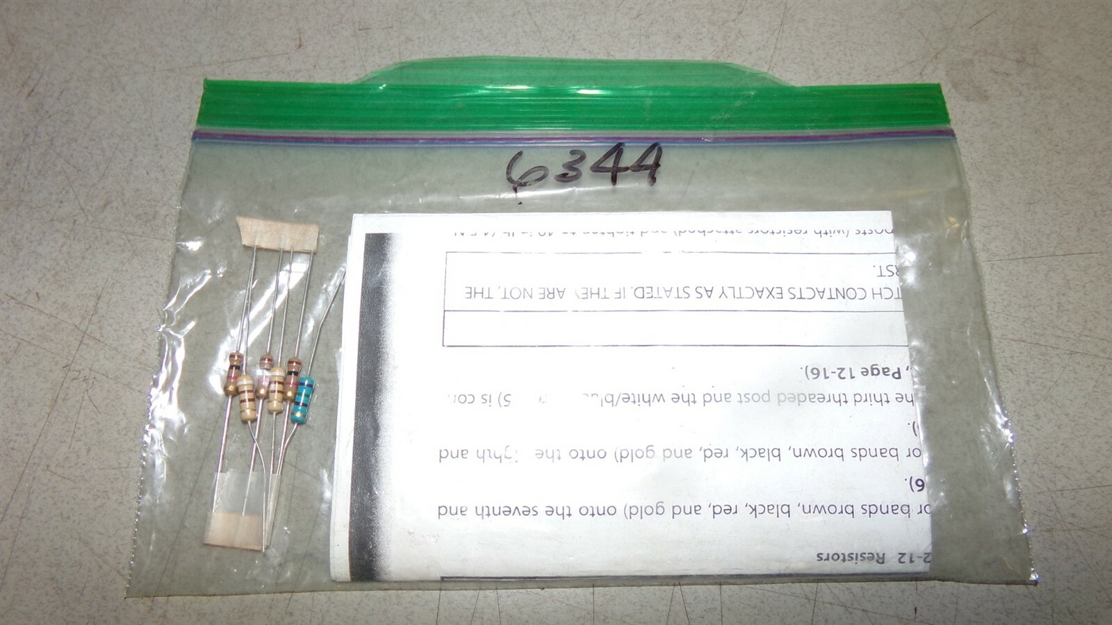 NEW Resistor Set Part Number 6344 *FREE SHIPPING*