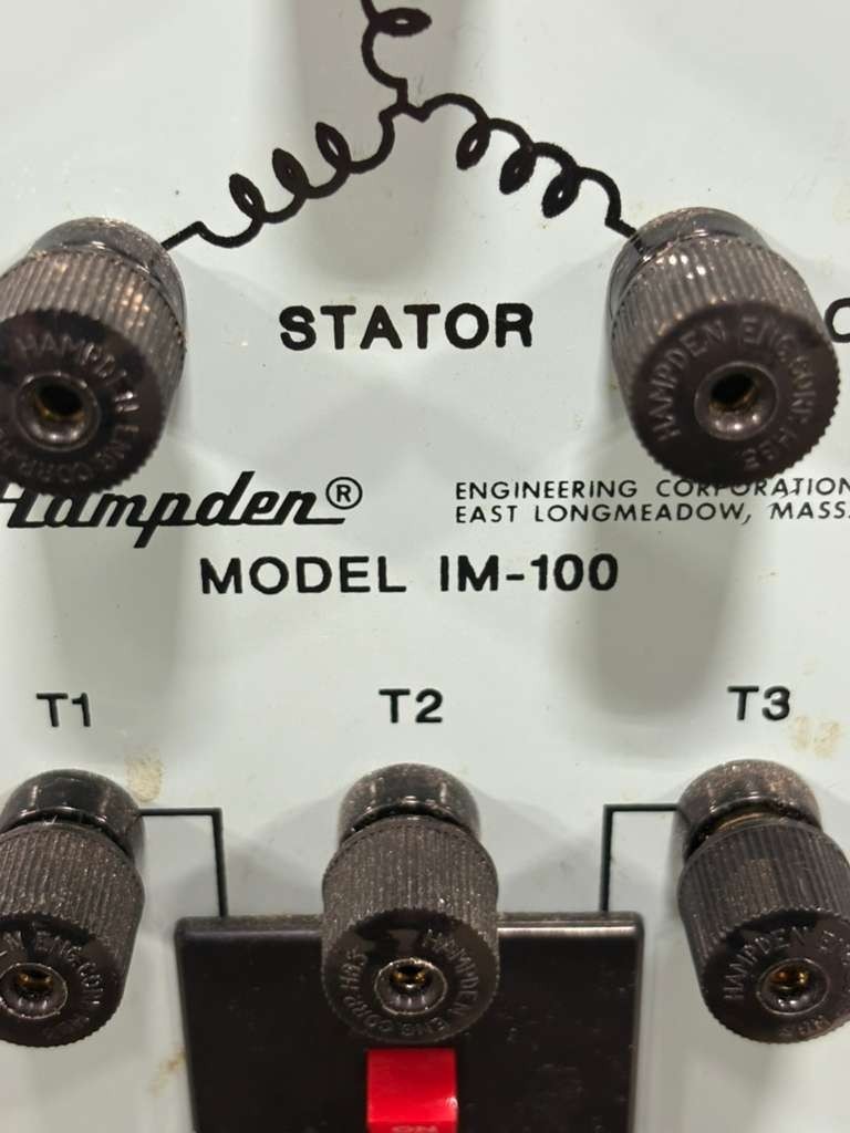 Hampden Two-Machine Bedplate Training System Model H-MGB-100-DG, IM-100, PB-100