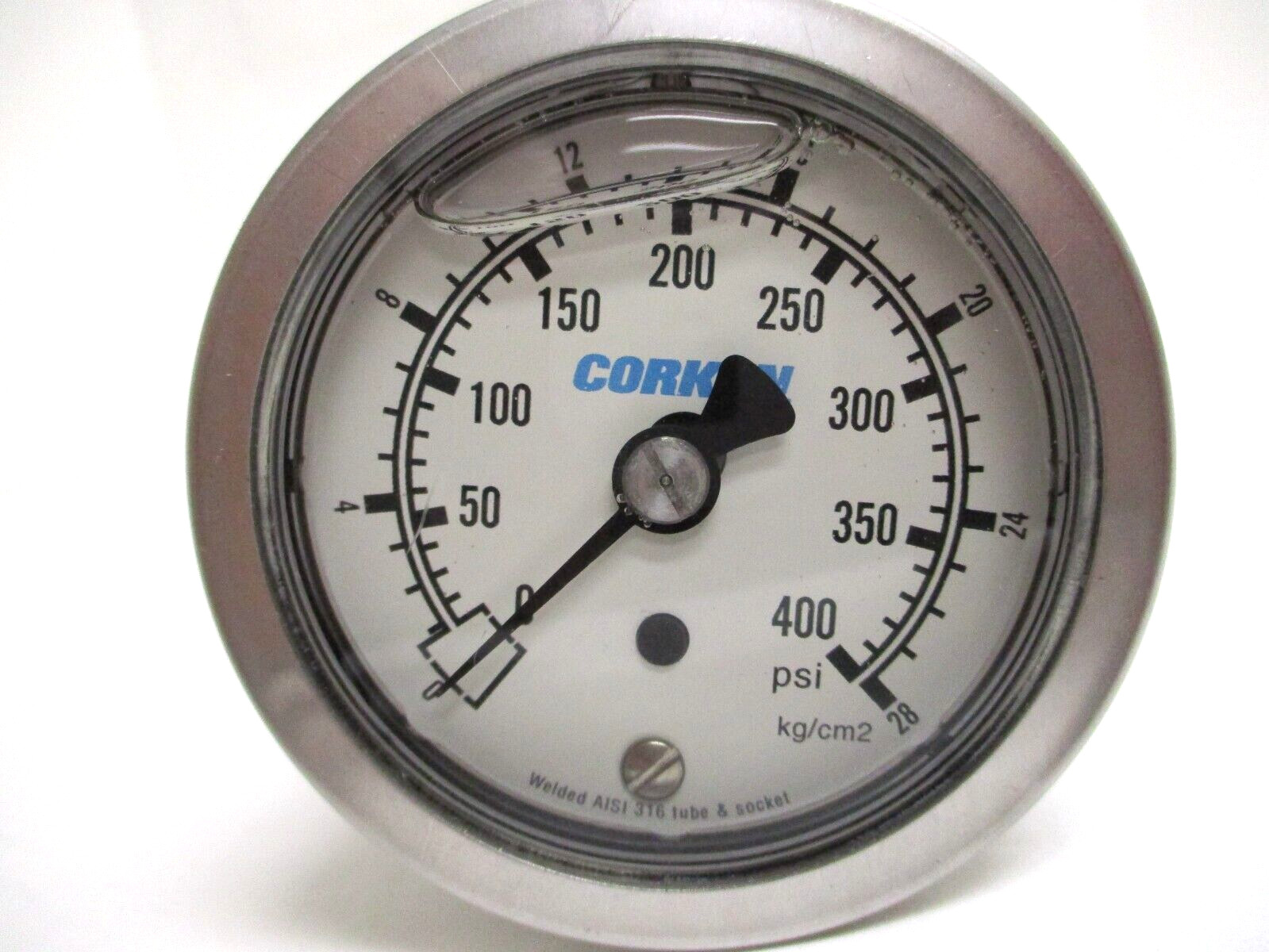 ASHCROFT, 63-1008-SL-02B-400#KSC-#116-01, LIQUID FILLED, BACK MOUNT, SURPLUS