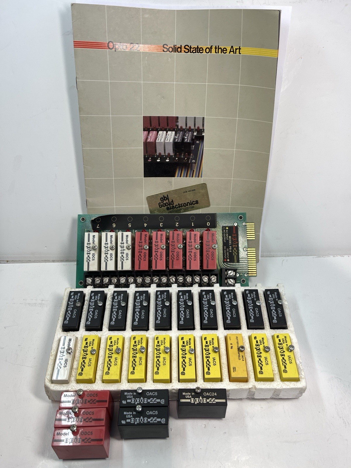 Opto 22 LOT PB-8 Board OAC5 ODC5 IAC5 OAC24 IDC RELAYS PARTS ONLY