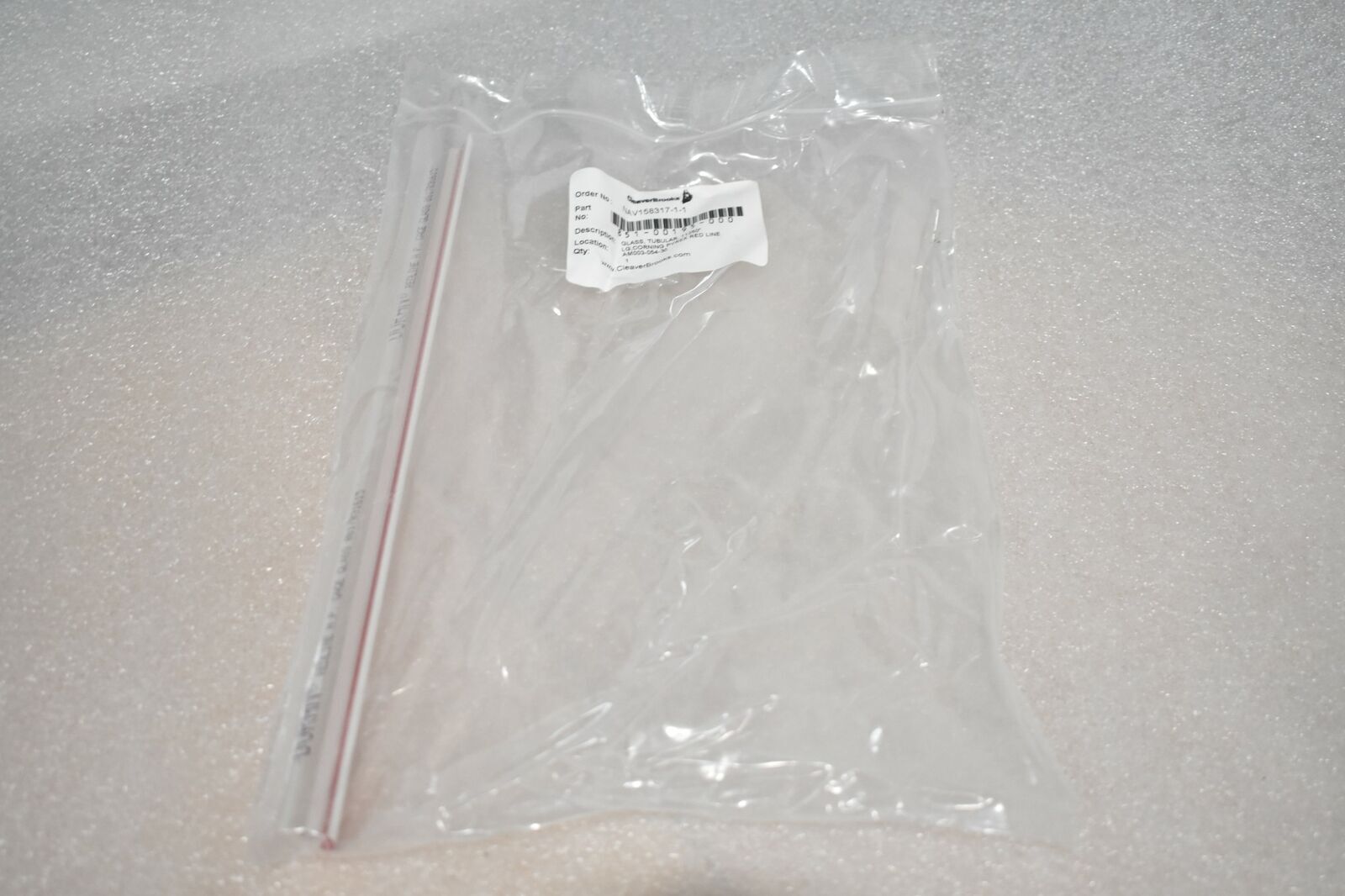 DURAN REDLINE 851-00195-000 TUBULAR GLASS, 11.25″ LENGTH, CORNING PYREX RED LINE