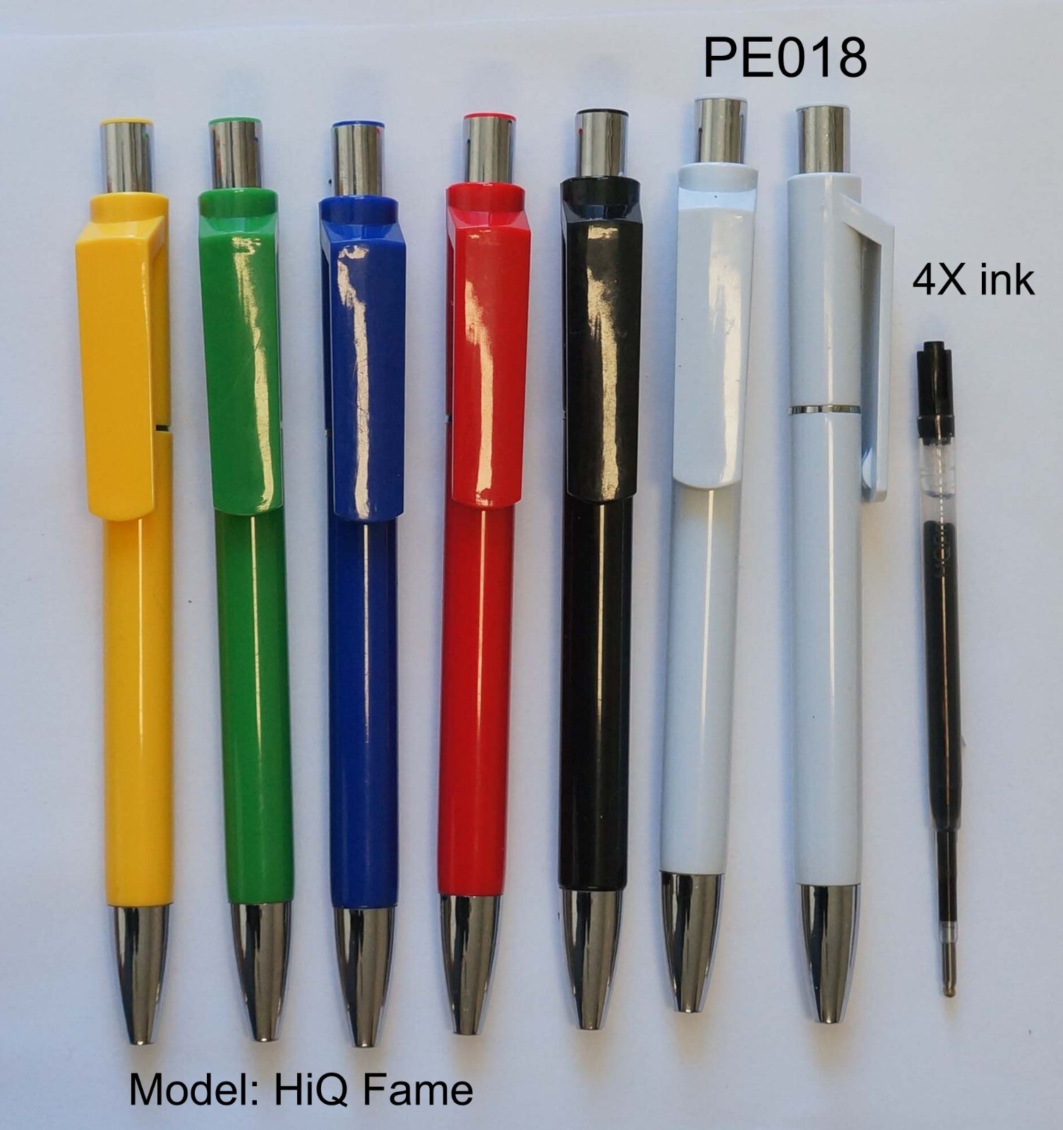 HiQ Fame Custom pen – Full color print on the Clip, Set of 250 Pens, CLEARANCE