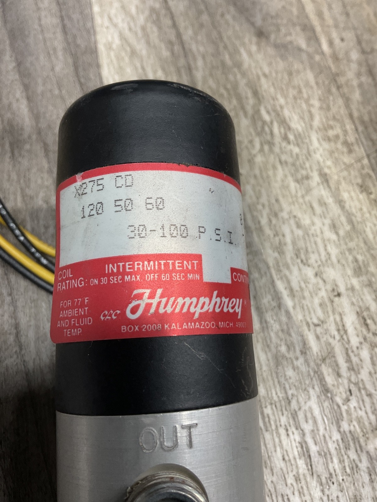 HUMPHREY X275CD 120V 30-125PSI #4022PT209SI