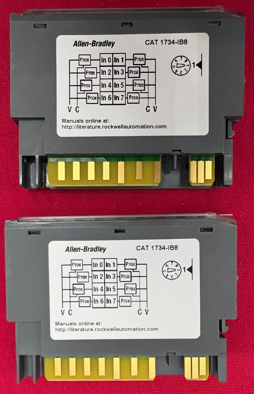 Allen Bradley AB 1734-IB8 POINT I/O 8 POINT DIGITAL INPUT MODULE SER D – QTY 2