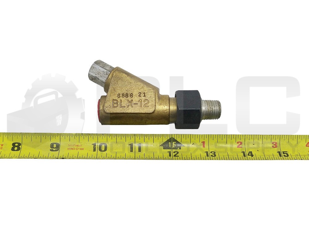 NEW TRABON BLX-12 VALVE 1/4″ x 1/4″ NPT, 1/16″ NPT RELIEF, 6886 21