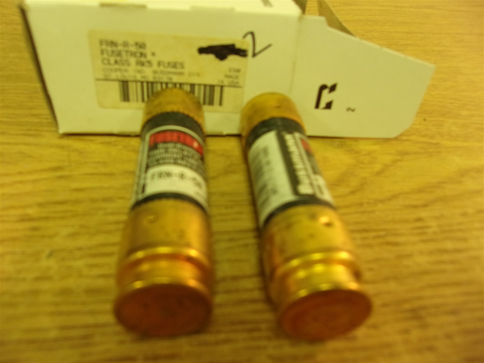 NEW Buss FRN-R-50 Fusetron Class RK5 Fuses, Lot of 2 *FREE SHIPPING*