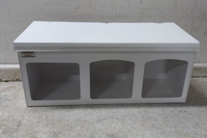 Bowman Dispensers FM001-0213 26-1/2 In Width 3 Compartment Face Mask Dispenser