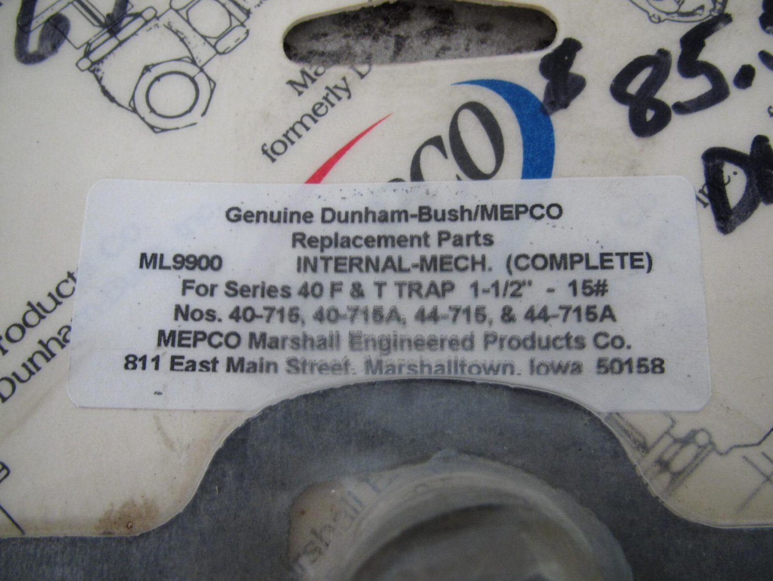 New MEPCO / Dunham-Bush ML9900 40-715 / 44-715 Internal Mechanism Repair Kit