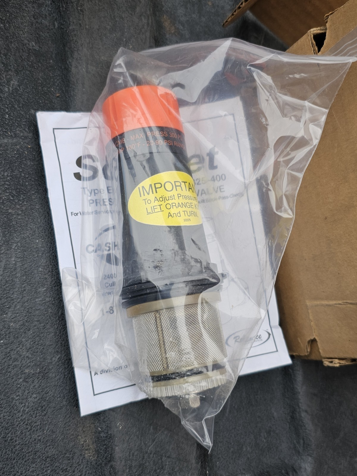 NEW CASH ACME TYPE EB25 REPAIR PARTS KIT #23148 SIZE 1/2-1 6CT 6D