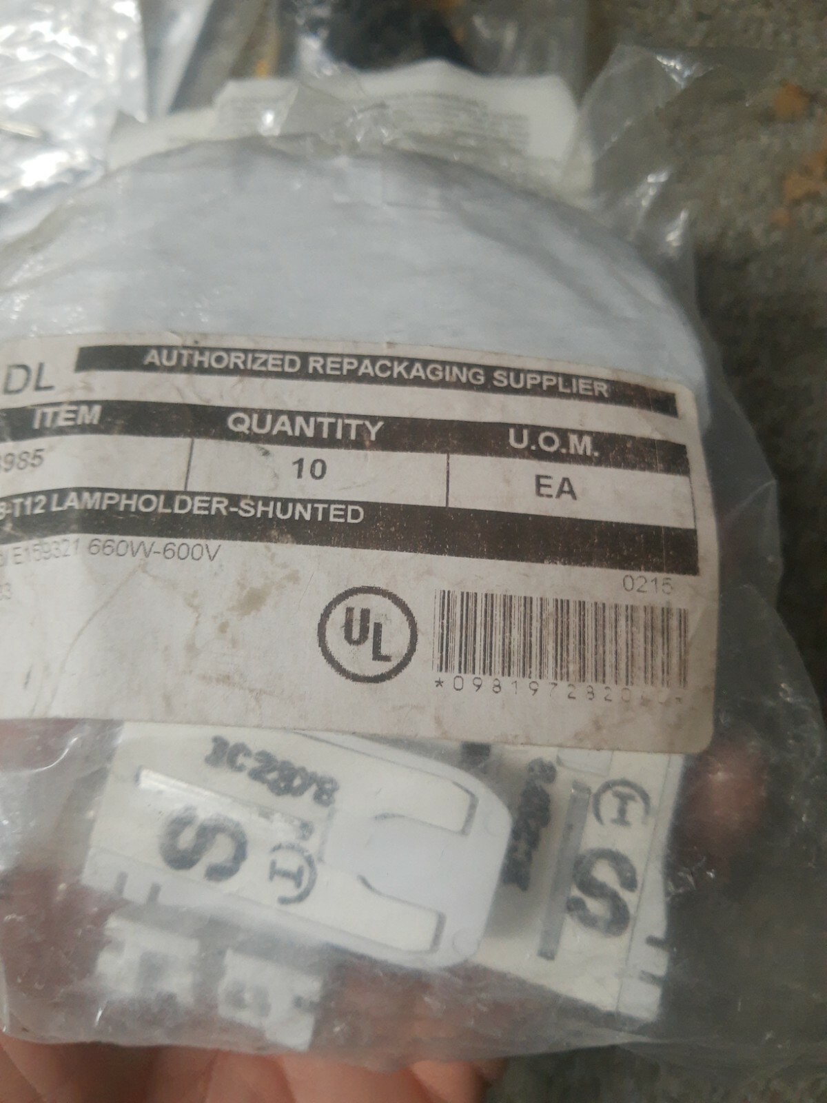 NEW LOT of 9 Lampholder Shunted Lamp Holder Socket T8 # T8-T12