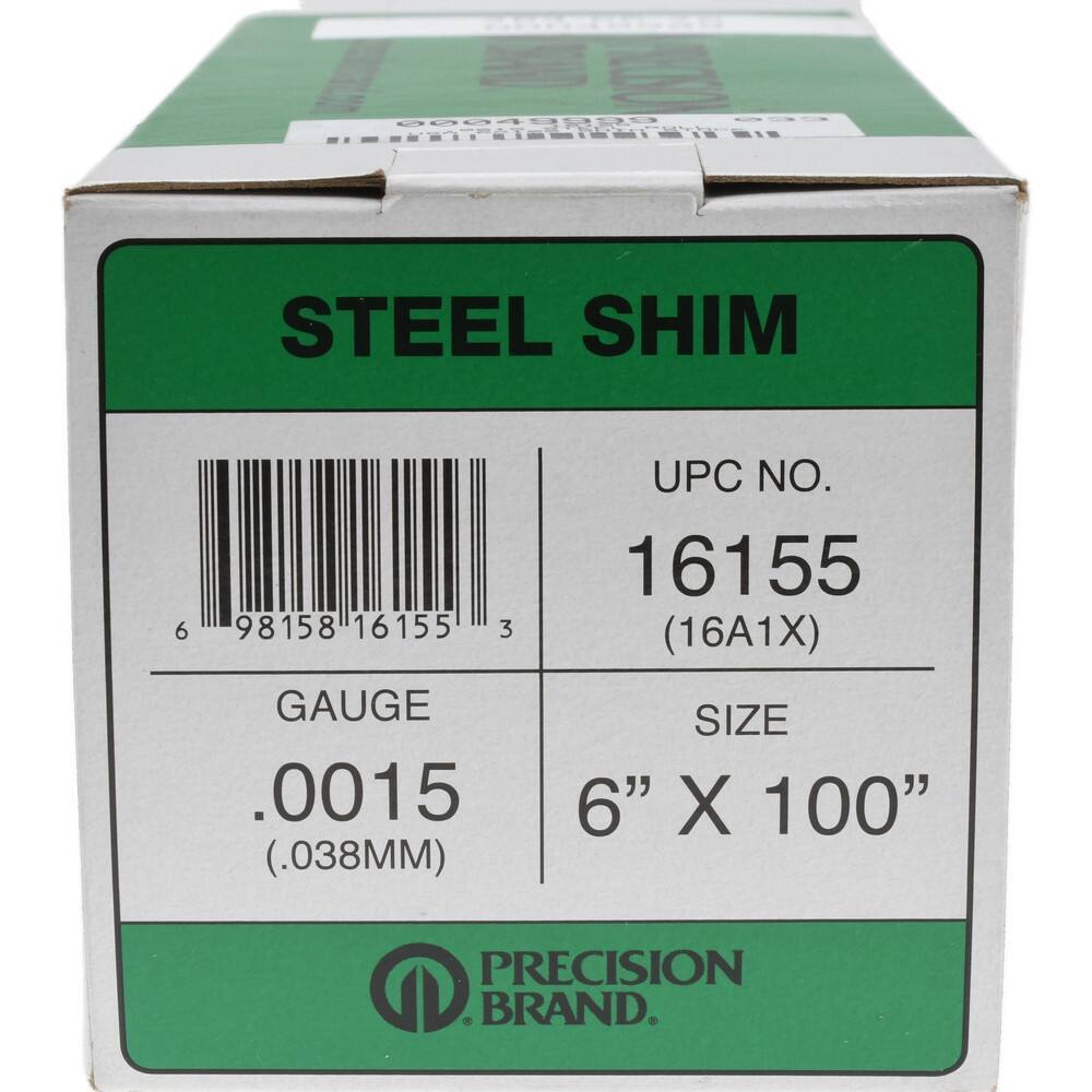 Made in USA Low Carbon Steel Shim Stock, 0.0015” Thick, 100” Long x 6″ Wide