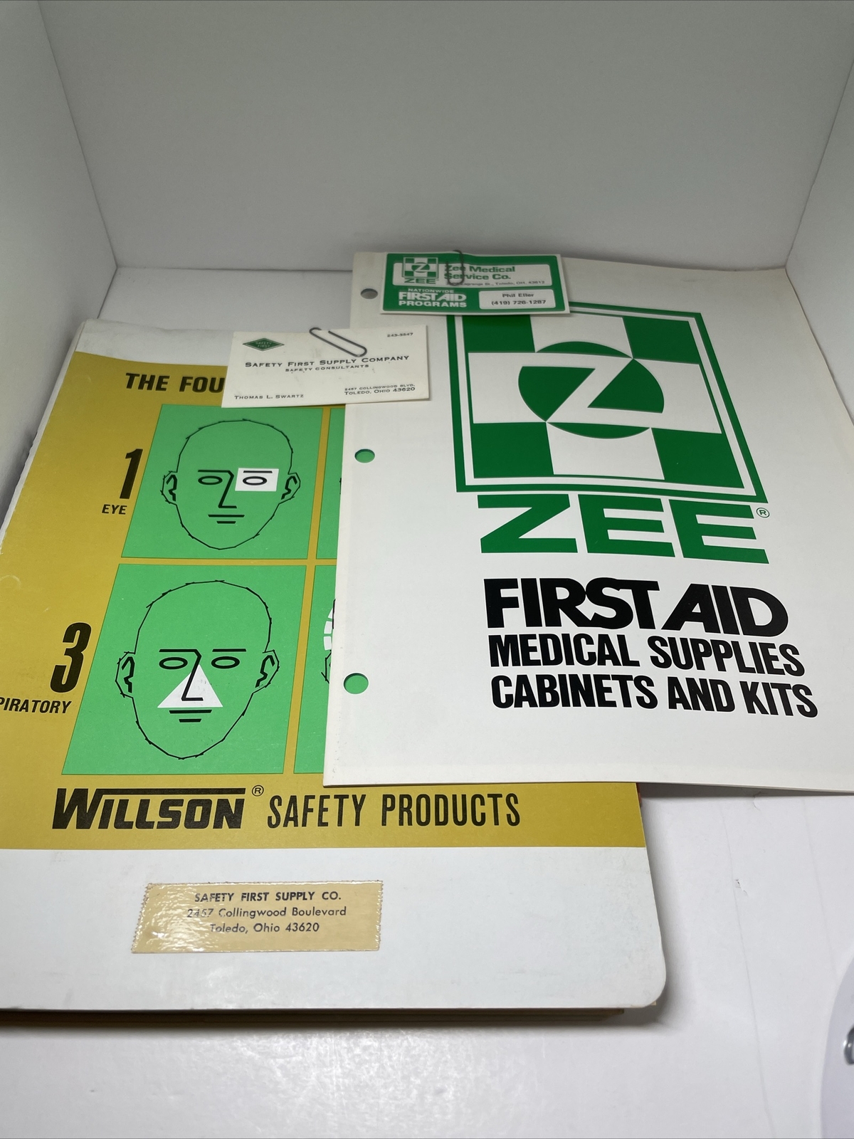 Safety First Supply Book and First Aid Business Supplies Vintage Booklet Advert
