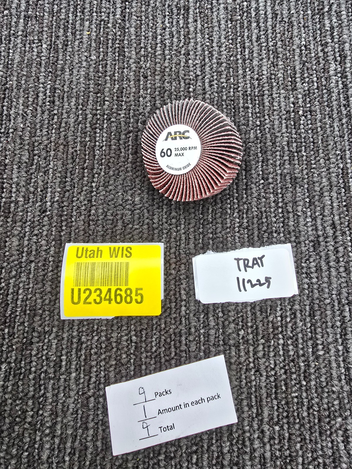 (QTY 4) ARC 60 25000RPM Abrasives Flap Wheel