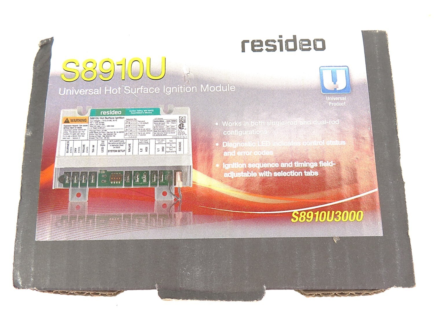 Resideo S8910U3000 Universal Hot Surface Ignition Module NEW IN BOX