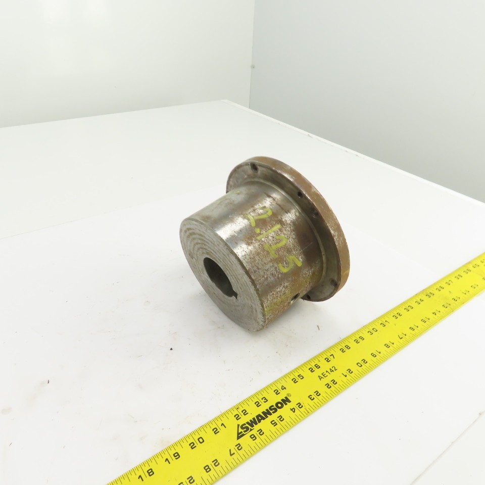 Flanged Coupling Hub Sleeve 2.125″ Shaft 7-7/8″ Flange OD 1/2″ Key