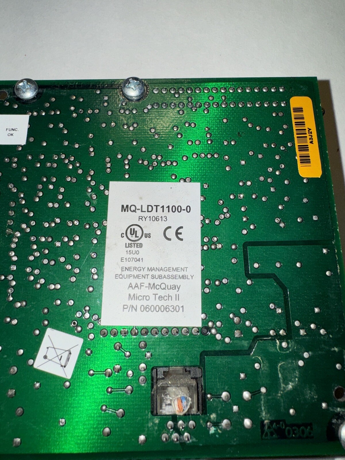 JOHNSON CONTROLS MQ-LDT1100-0 / MQLDT11000 Micro Tech II
