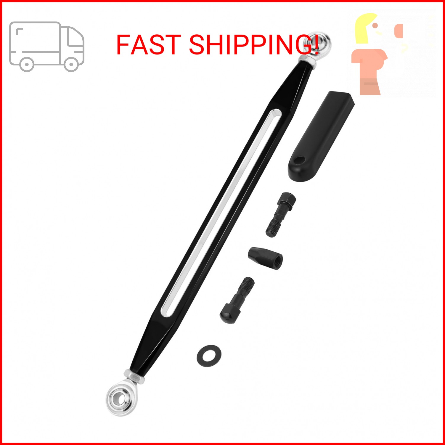 AILMOTO Black Shift Linkage, Shift Rod Compatible for Harley Davidson 1986-2024