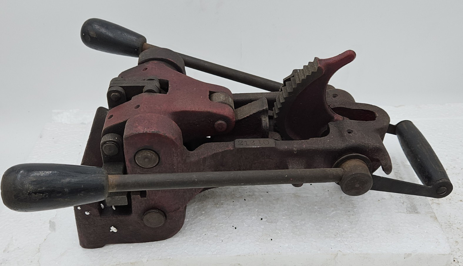 RARE Detroit Belt Lacer Press SER # 21210 Vintage flat belt Lacing. Machine NICE