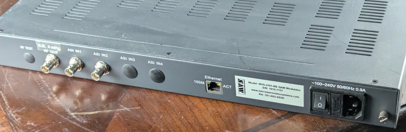 MVS-4101 QAM Modulator DVB ASI to RF Cable Headend Unit MVS-4101-BB