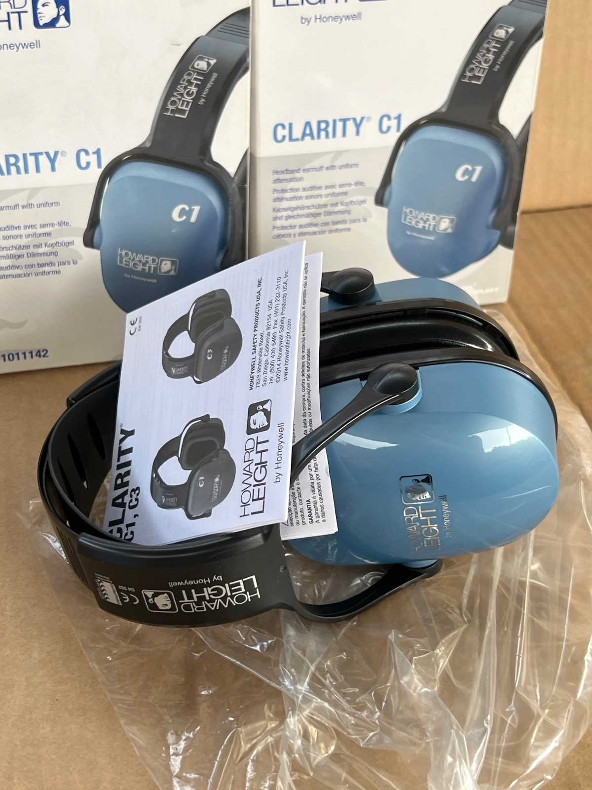 (Lot 2 Pcs) Howard Leight Clarity® C1 Headband Earmuffs 1011142 By Honeywell
