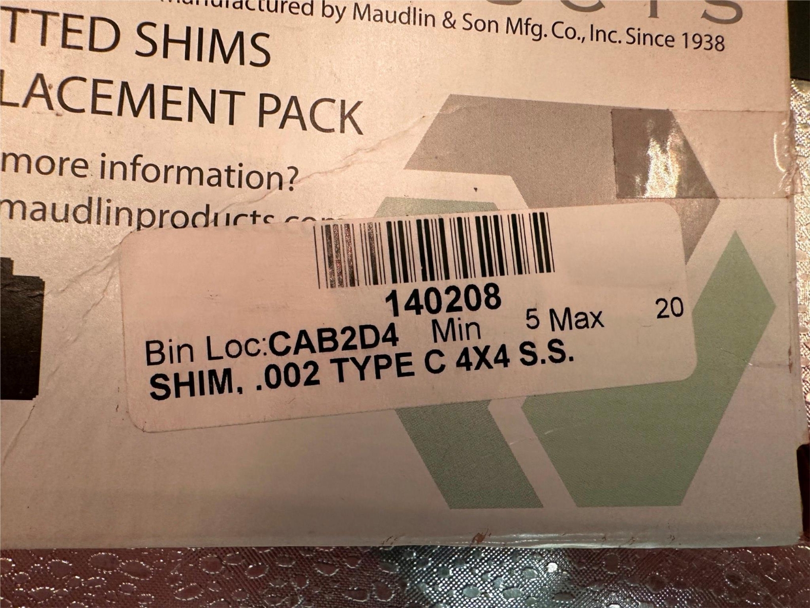 Maudlin Products 140208 Slotted Shims