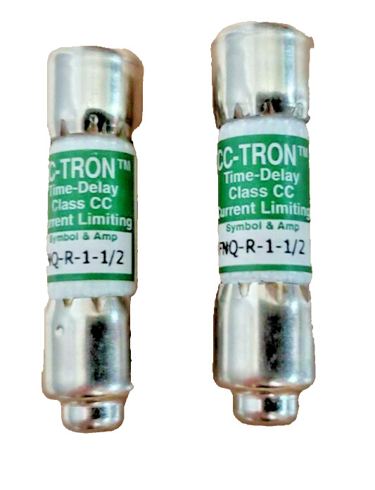 (QTY:2) CC-TRON FNQ-R-1-1/2 / FNQR11/2 / FNQR1-1/2 Time-Delay Fuses 600V