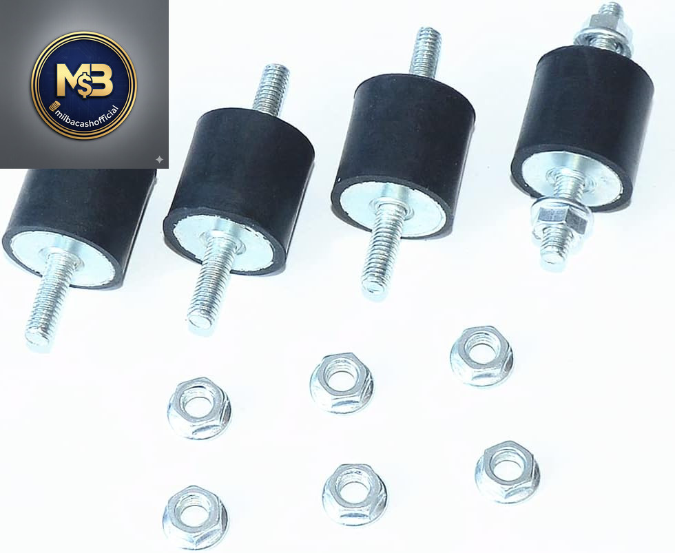 4Pcs 25 X 25Mm Rubber Mounts Rubber Vibration Isolator Mounts Shock Absorber wit