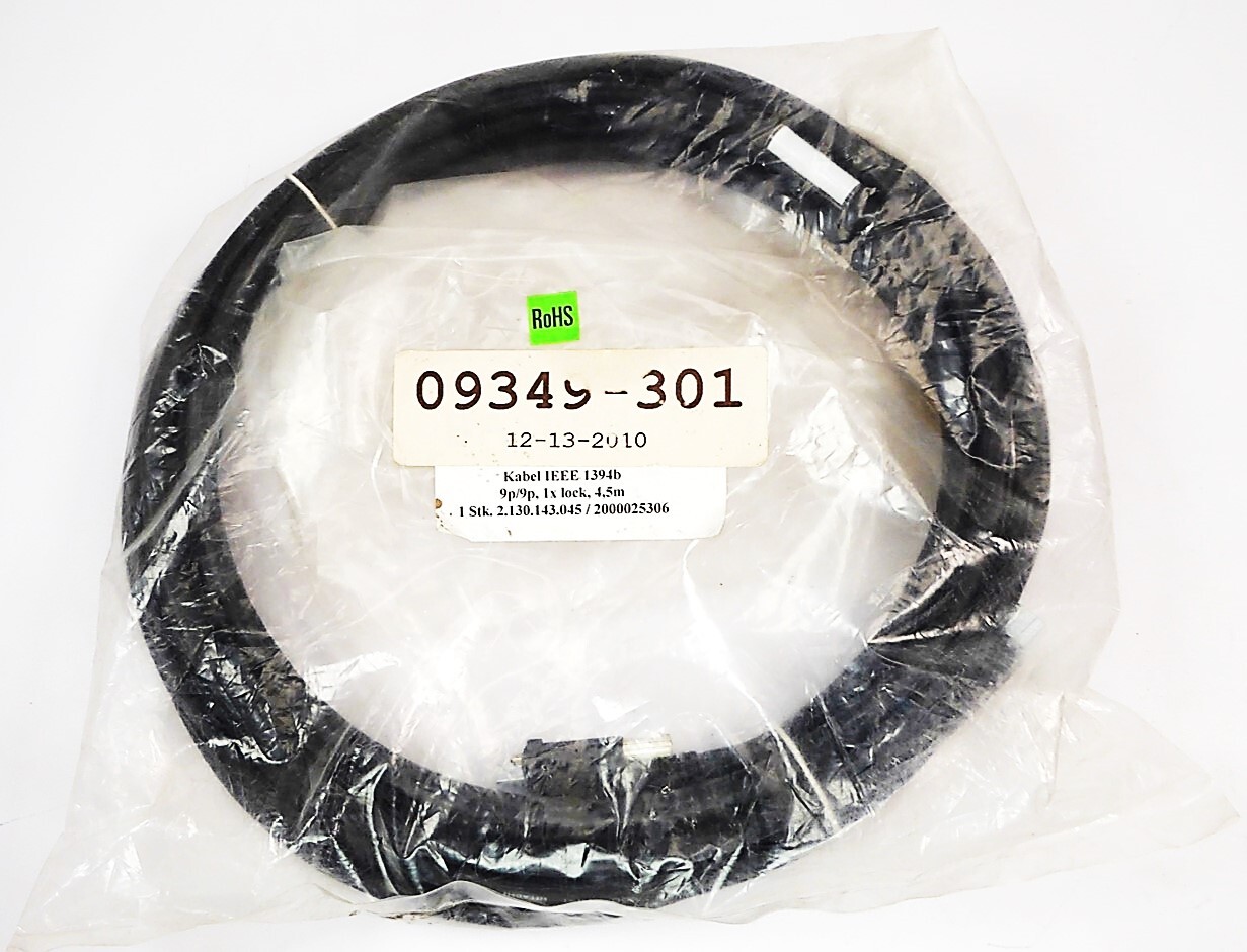 Basler AG 2000025306 1394B FireWire 800 Cable 09349-301 NEW